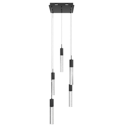 Avenue Original Glacier 5Lt 144" Pendant, Black/Bubbled Crystal