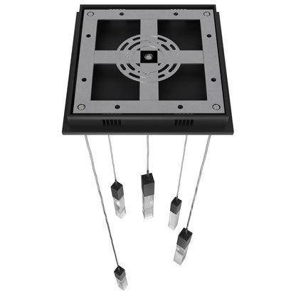 Avenue Original Glacier 5Lt 144" Pendant, Black/Bubbled Crystal