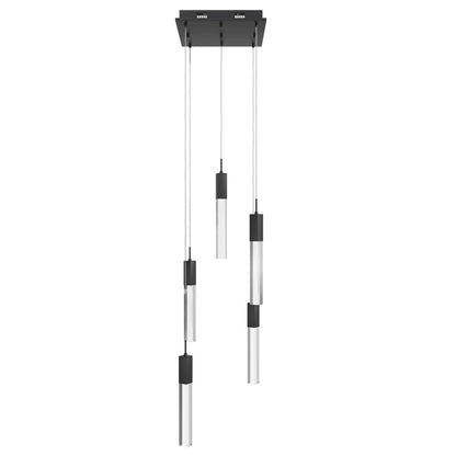 Avenue Original Glacier 5Lt 144" Pendant, Black/Clear Crystal
