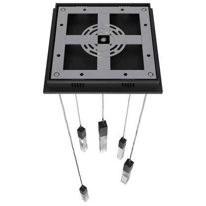 Avenue Original Glacier 5Lt 144" Pendant, Black/Clear Crystal