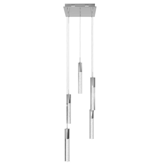 Avenue Original Glacier 5Lt 144" Pendant, Chrome/Bubble Crystal