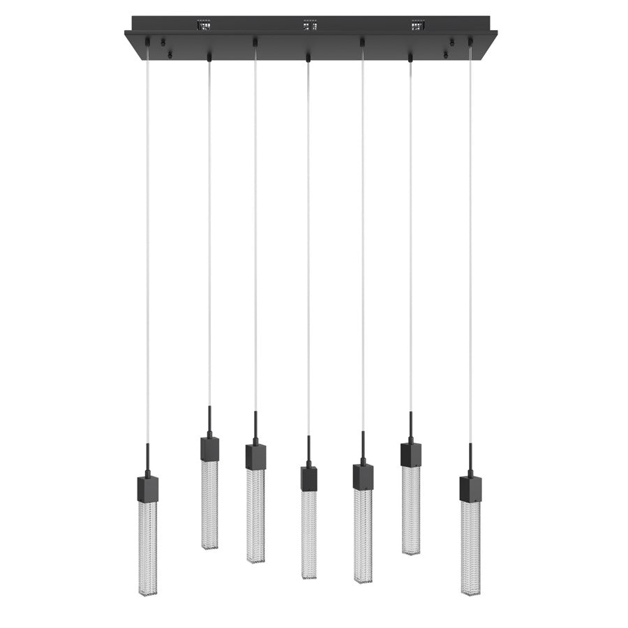 Avenue Lighting Boa 7 Light 130" Pendant/Multi Port , Black