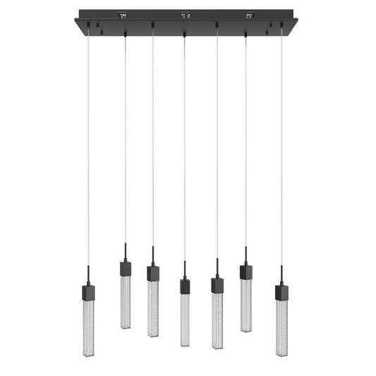 Avenue Lighting Boa 7 Light 130" Pendant/Multi Port , Black