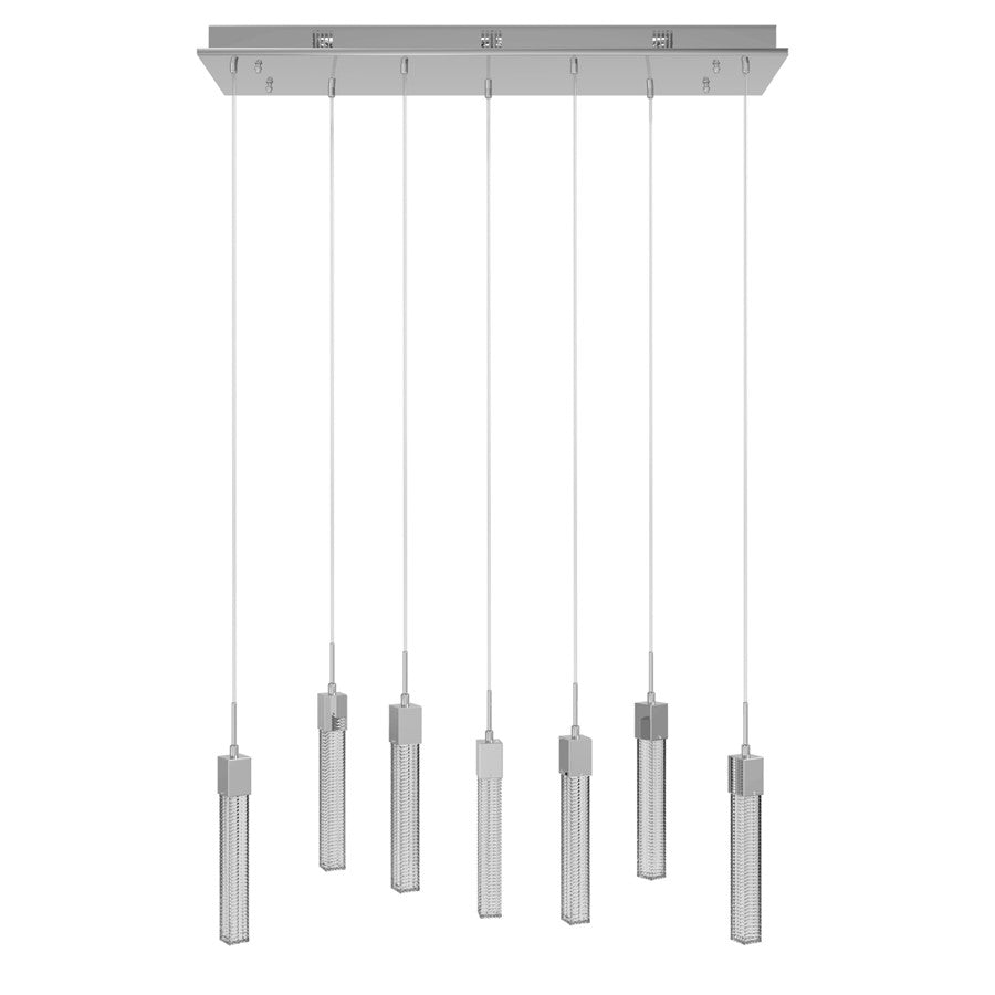 Avenue Lighting Boa 7 Light 130" Pendant, Polished Chrome