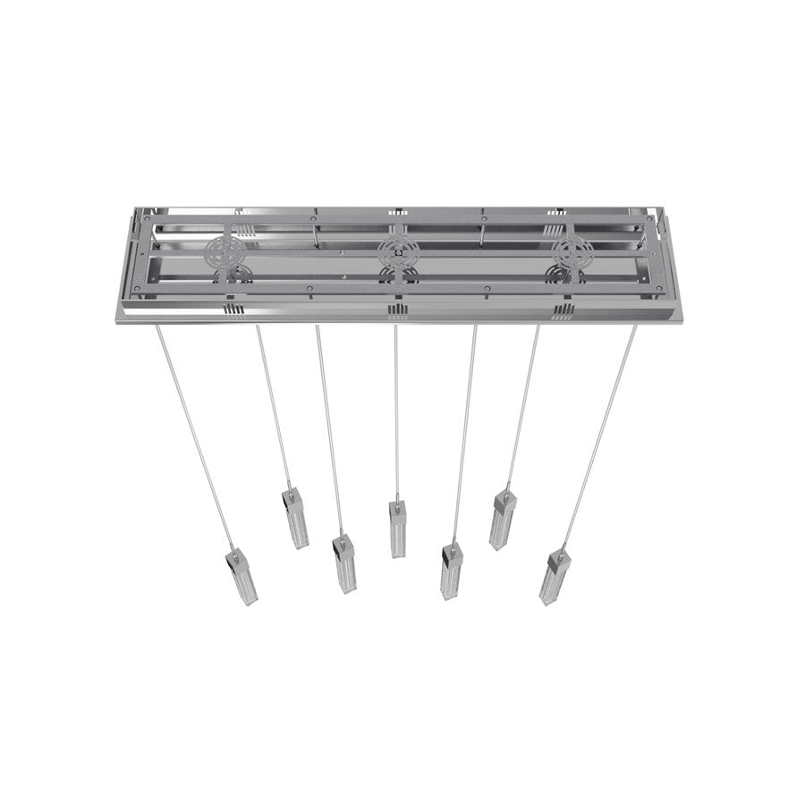 Avenue Lighting Boa 7 Light 130" Pendant, Polished Chrome
