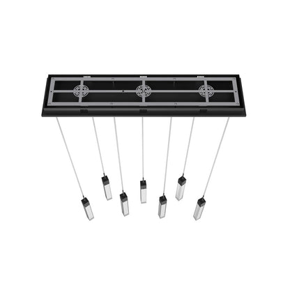 Avenue Original Glacier 7Lt 130" Pendant, Black/Clear Crystal
