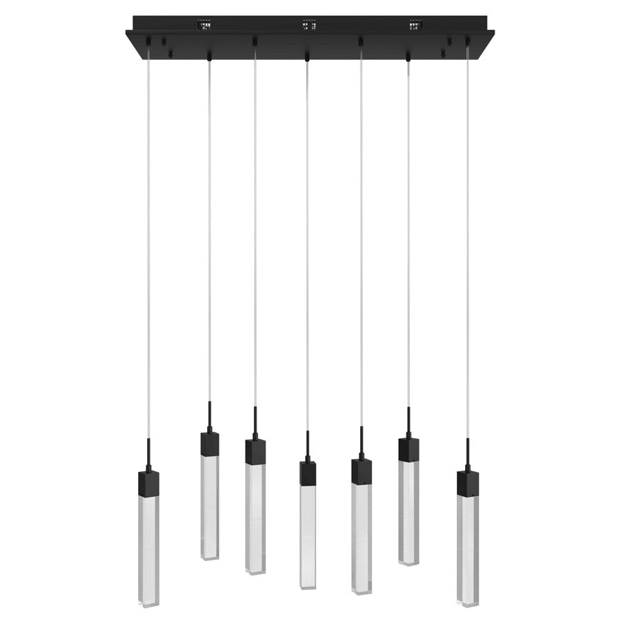 Avenue Original Glacier 7Lt 130" Pendant, Black/Snow