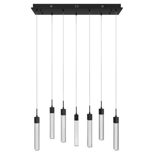 Avenue Original Glacier 7Lt 130" Pendant, Black/Snow