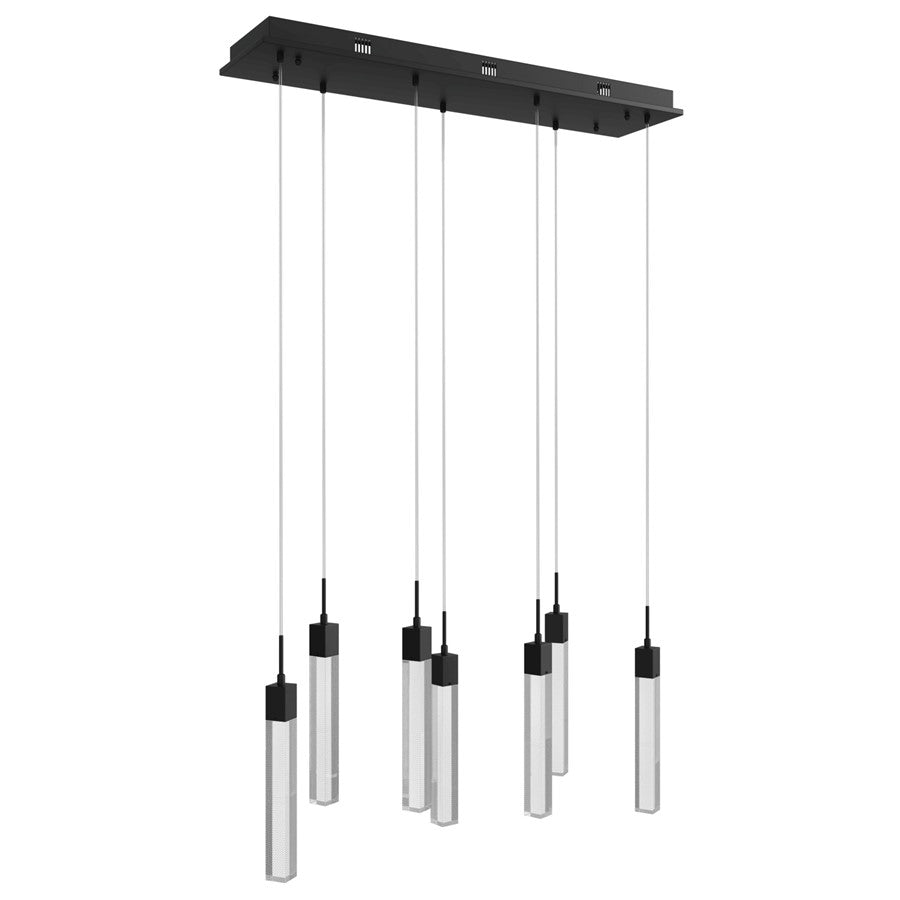 Avenue Original Glacier 7Lt 130" Pendant, Black/Snow