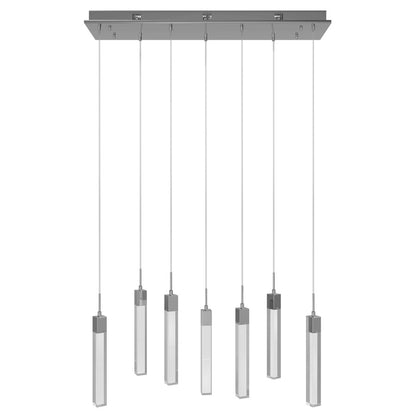 Avenue Original Glacier 7Lt 130" Pendant, Chrome/Snow