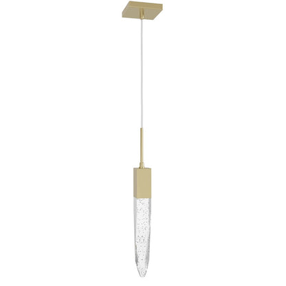Avenue Lighting Aspen 1Lt 120" Pendant, Brass/Bubbled Crystal