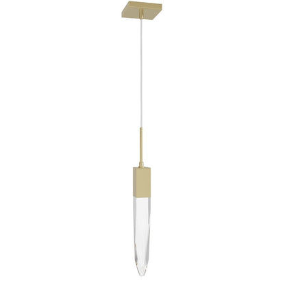 Avenue Lighting Aspen 1Lt 120" Pendant, Brass/Clear Crystal