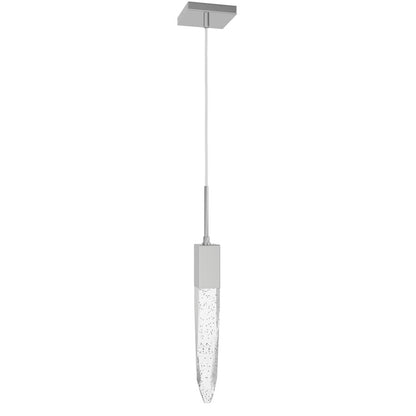 Avenue Lighting Aspen 1Lt 120" Pendant, Chrome/Bubbled Crystal