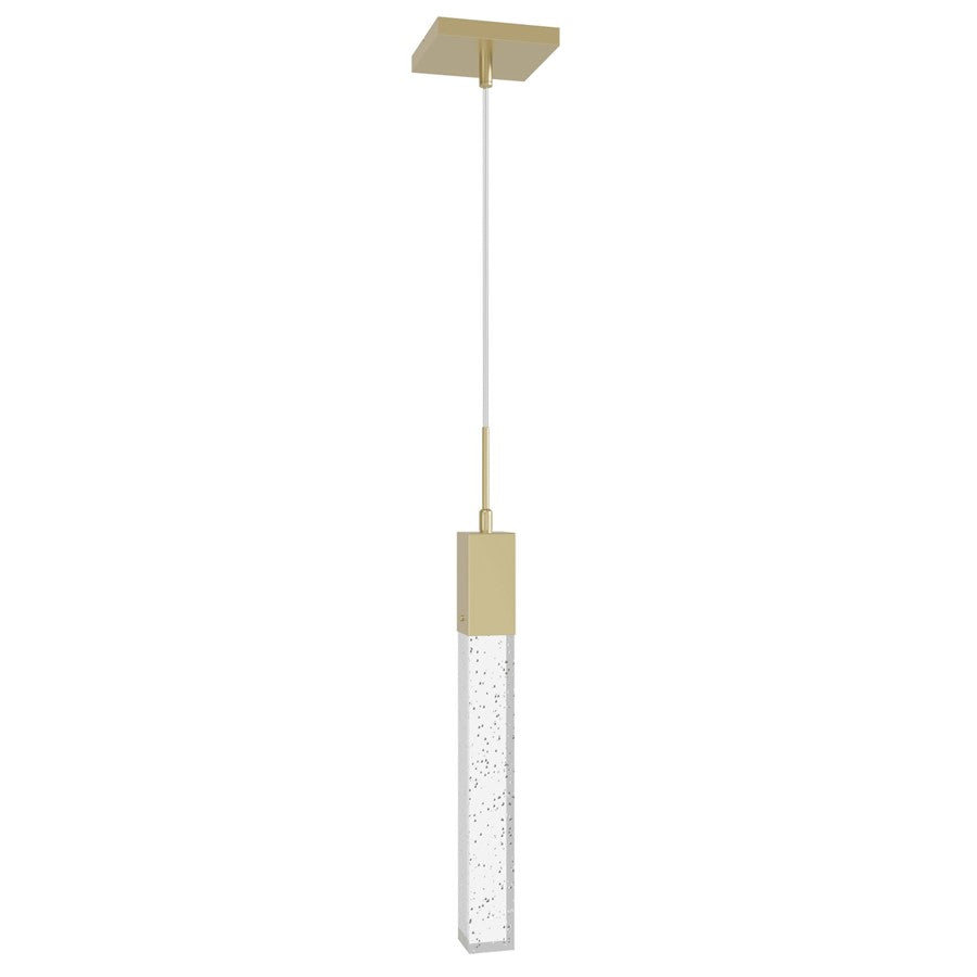 Avenue Original Glacier 1Lt 120" Pendant, Brass/Bubbled Crystal
