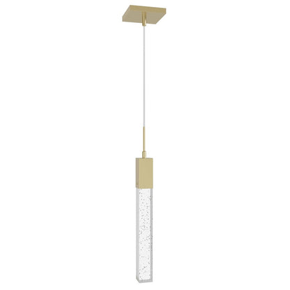 Avenue Original Glacier 1Lt 120" Pendant, Brass/Bubbled Crystal