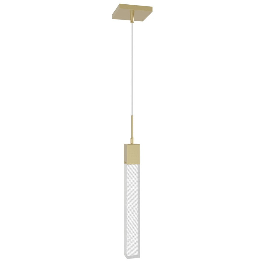 Avenue Original Glacier 1Lt 120" Pendant, Brass/Snow