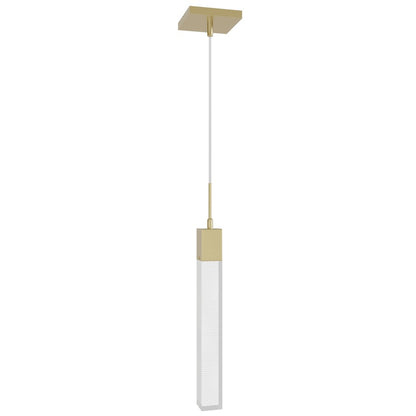 Avenue Original Glacier 1Lt 120" Pendant, Brass/Snow