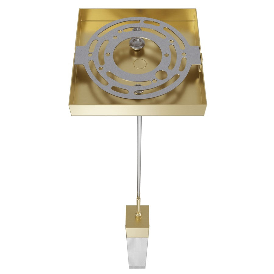 Avenue Original Glacier 1Lt 120" Pendant, Brass/Snow