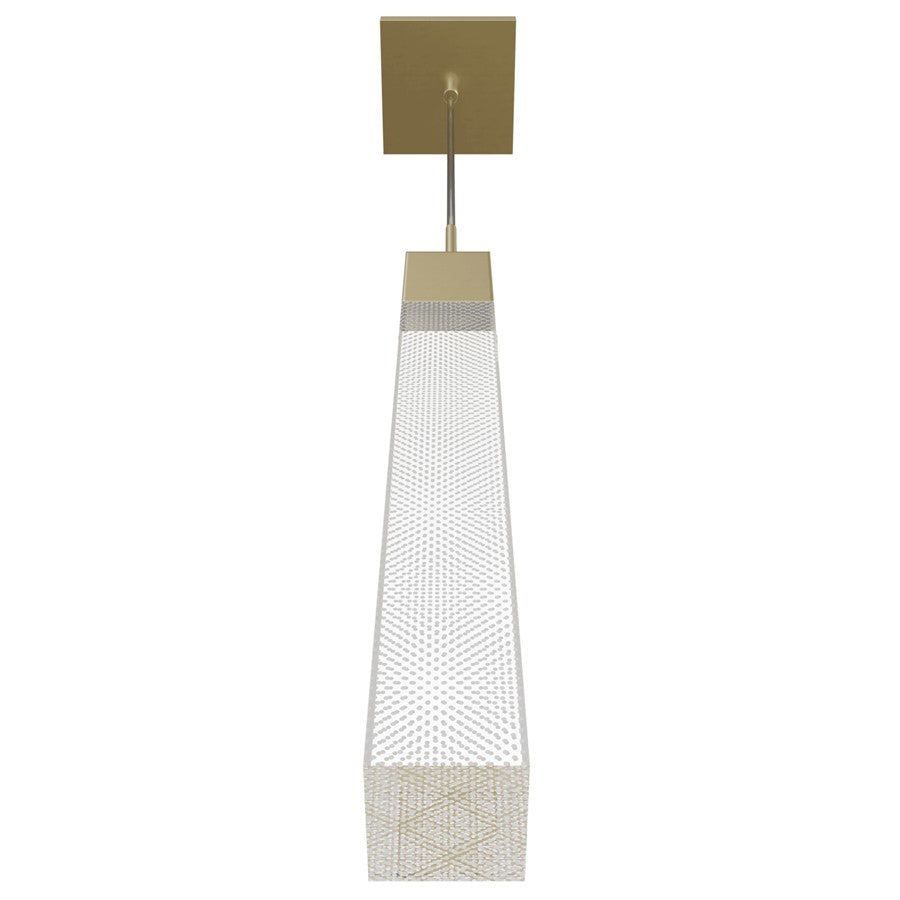 Avenue Original Glacier 1Lt 120" Pendant, Brass/Snow