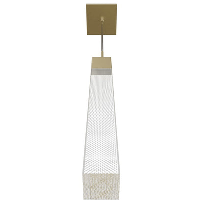 Avenue Original Glacier 1Lt 120" Pendant, Brass/Snow