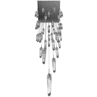 Avenue Lighting Aspen 41Lt 170" Pendant, Chrome/Bubble Crystal