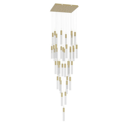 Avenue Original Glacier 41Lt 174" Pendant, Brass/Crystal