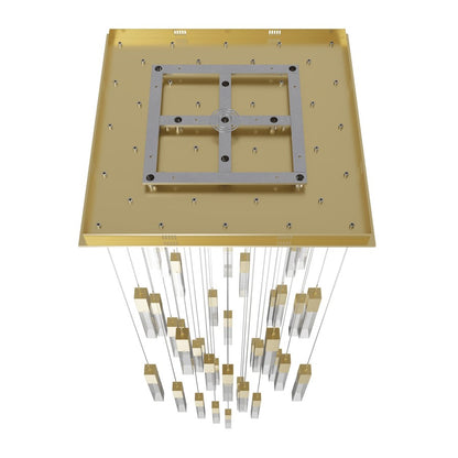 Avenue Original Glacier 41Lt 174" Pendant, Brass/Crystal
