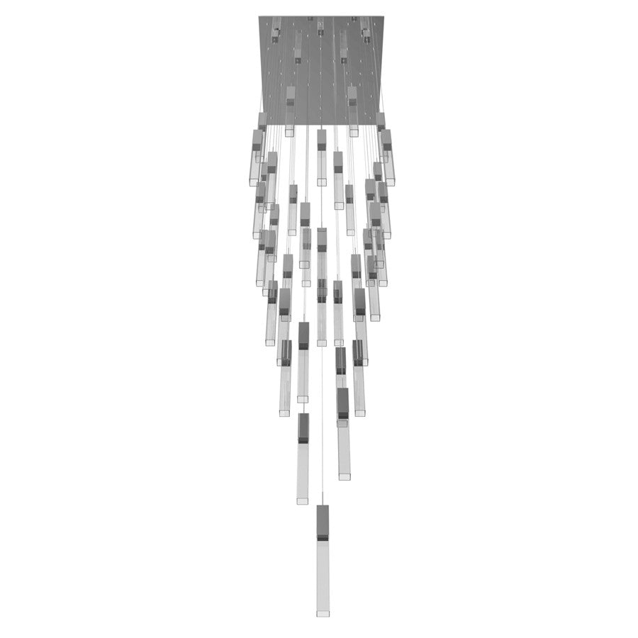 Avenue Original Glacier 41Lt 174" Pendant, Chrome/Crystal