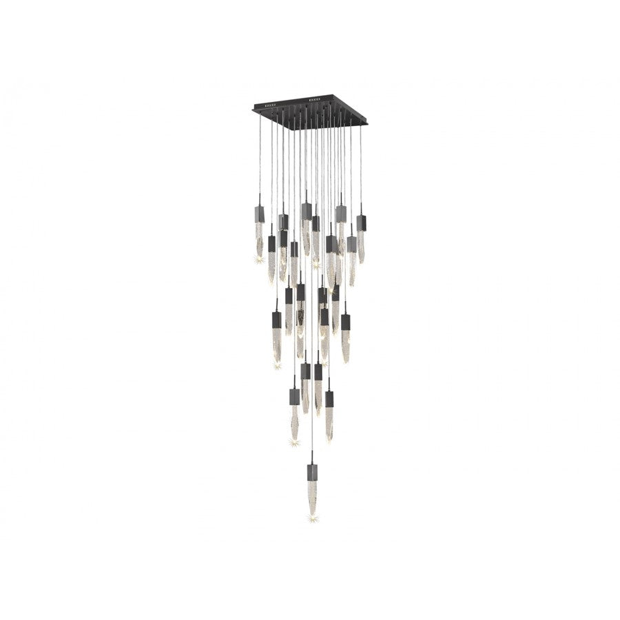 Avenue Lighting Aspen 25Lt 171" Pendant, Bronze/Bubble