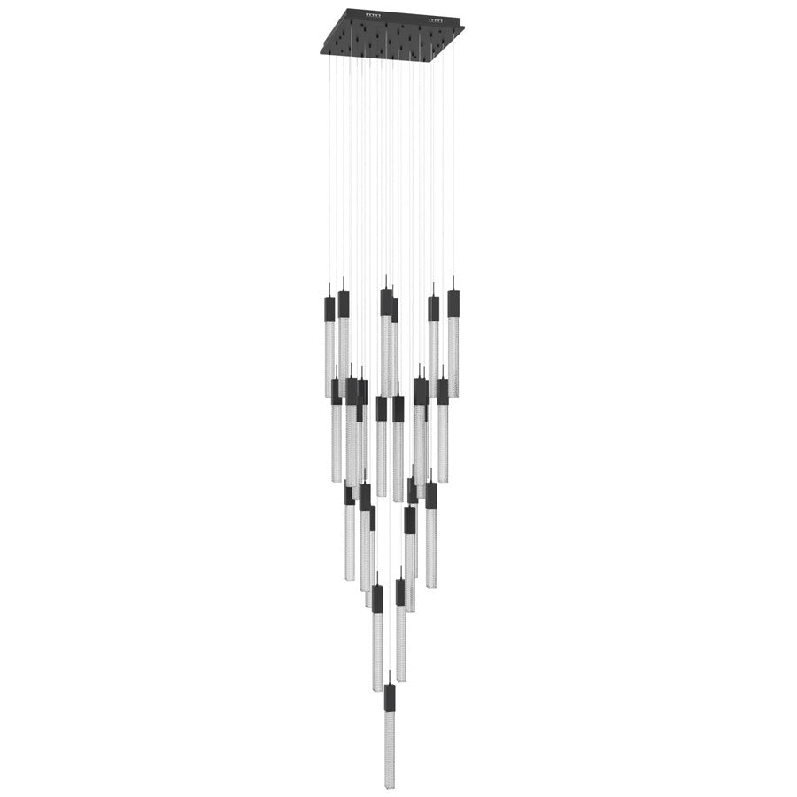 Avenue Lighting Boa 25 Light 174" Pendant/Multi Port , Black