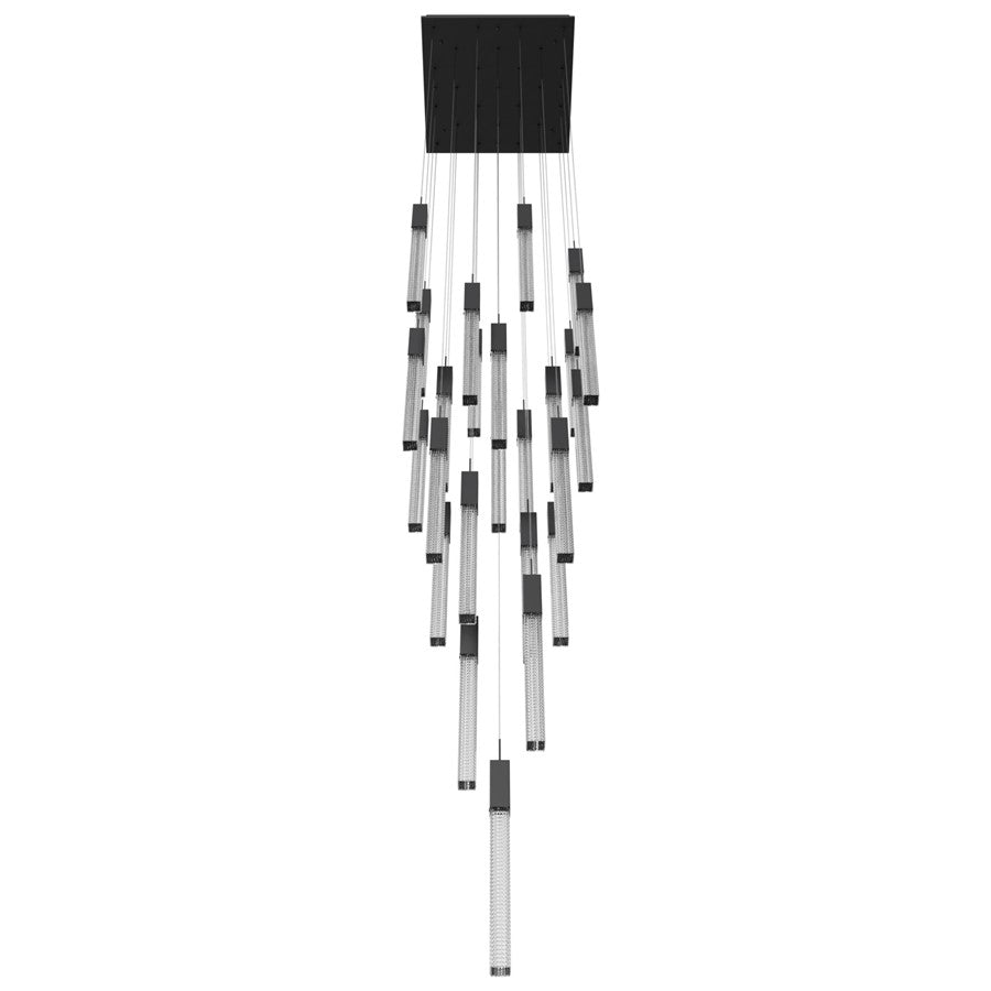 Avenue Lighting Boa 25 Light 174" Pendant/Multi Port , Black