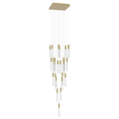 Avenue Original Glacier 25Lt 174" Pendant, Brass/Crystal
