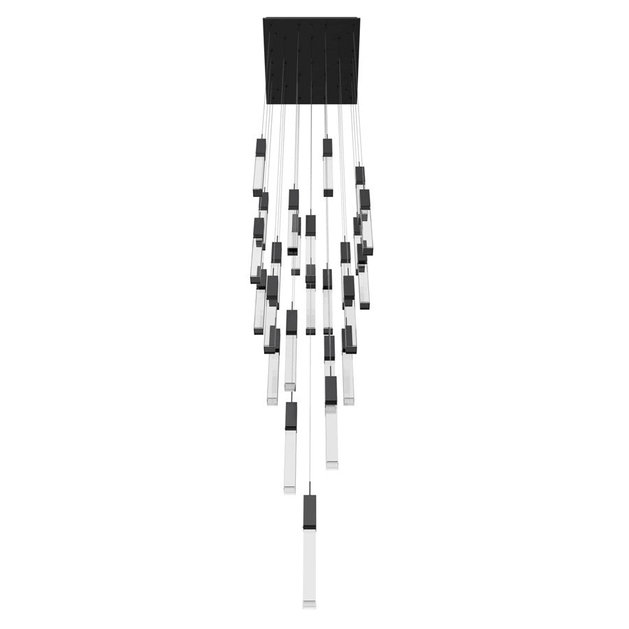 Avenue Original Glacier 25Lt 174" Pendant, Black/Crystal