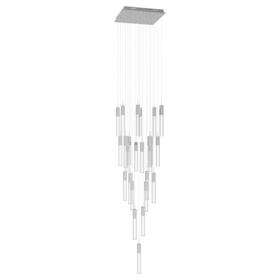 Avenue Original Glacier 25Lt 174" Pendant, Chrome/Crystal