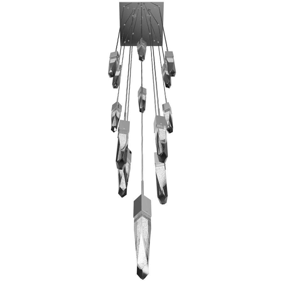 Avenue Lighting Aspen 13Lt 146" Pendant, Chrome/Bubble Crystal