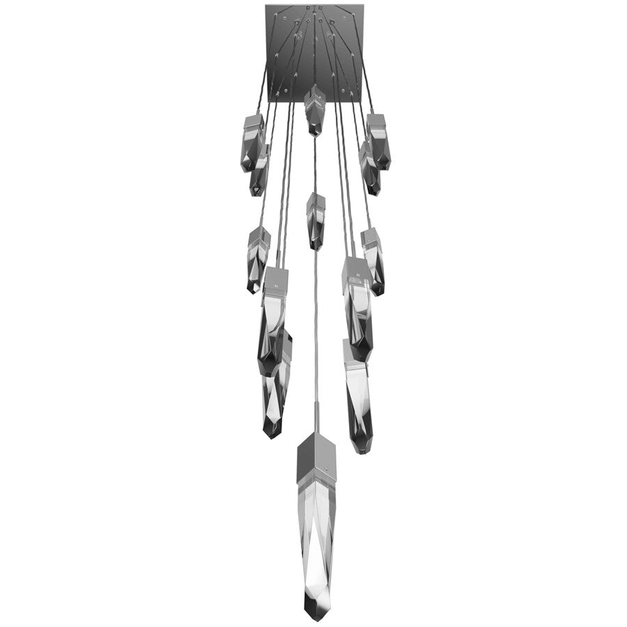 Avenue Lighting Aspen 13Lt 146" Pendant, Chrome/Crystal