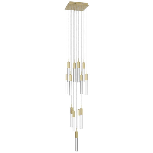 Avenue Original Glacier 13Lt 148" Pendant, Brass/Crystal