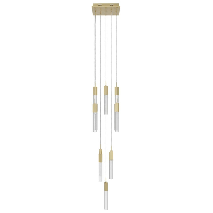 Avenue Original Glacier 13Lt 148" Pendant, Brass/Snow