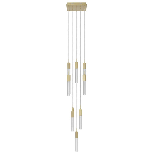 Avenue Original Glacier 13Lt 148" Pendant, Brass/Snow