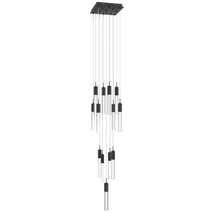 Avenue Original Glacier 13Lt 148" Pendant, Black/Crystal