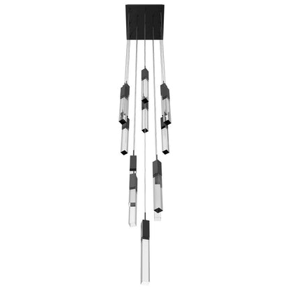Avenue Original Glacier 13Lt 148" Pendant, Black/Crystal