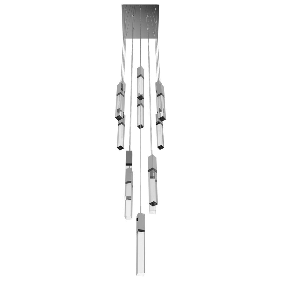Avenue Original Glacier 13Lt 148" Pendant, Chrome/Crystal