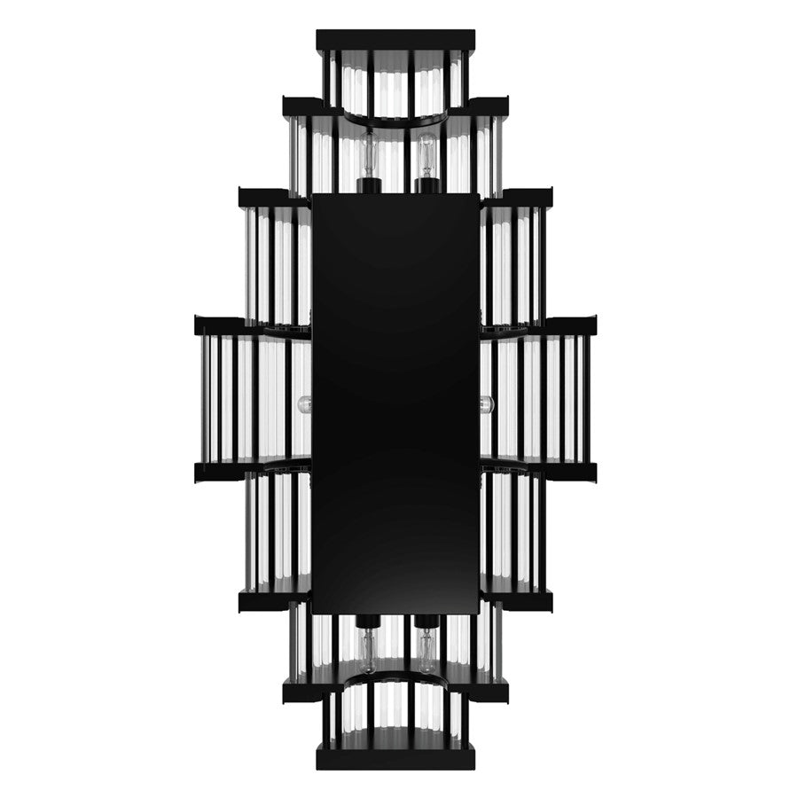 Avenue Lighting Waldorf 8 Light 22" Wall Sconce, Polished Gunmetal