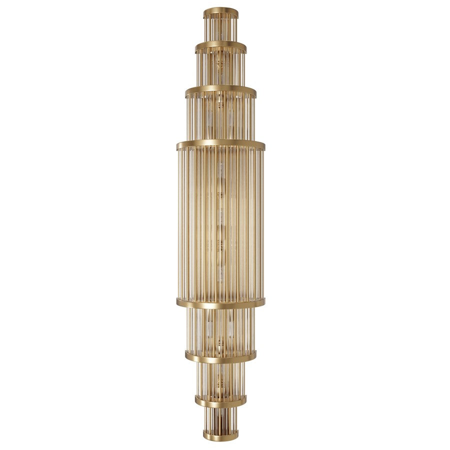 Avenue Lighting Waldorf 11 Light 38" Wall Sconce, Aged Brass