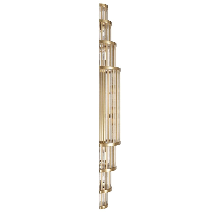 Avenue Lighting Waldorf 11 Light 38" Wall Sconce, Aged Brass