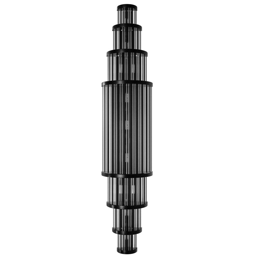 Avenue Lighting Waldorf 11 Light 38" Wall Sconce, Polished Gunmetal
