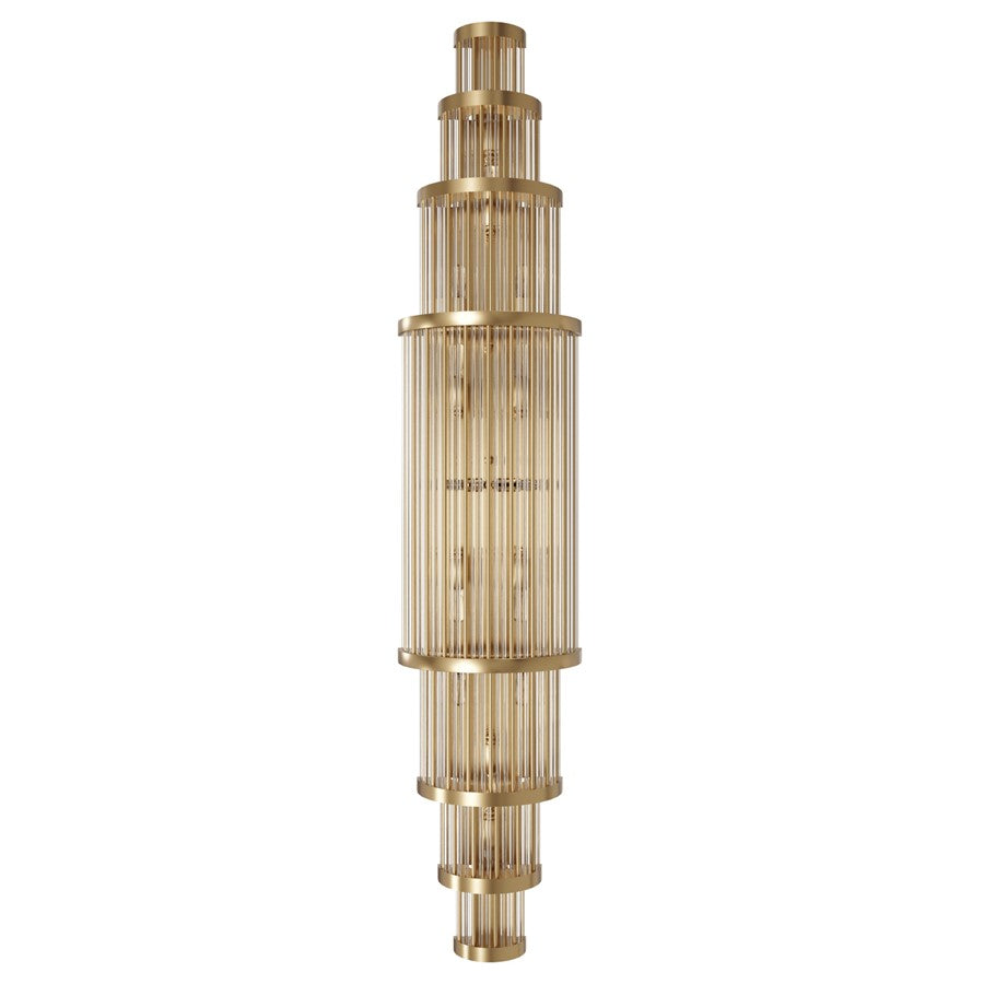 Avenue Lighting Waldorf 14 Light 50" Wall Sconce, Aged Brass