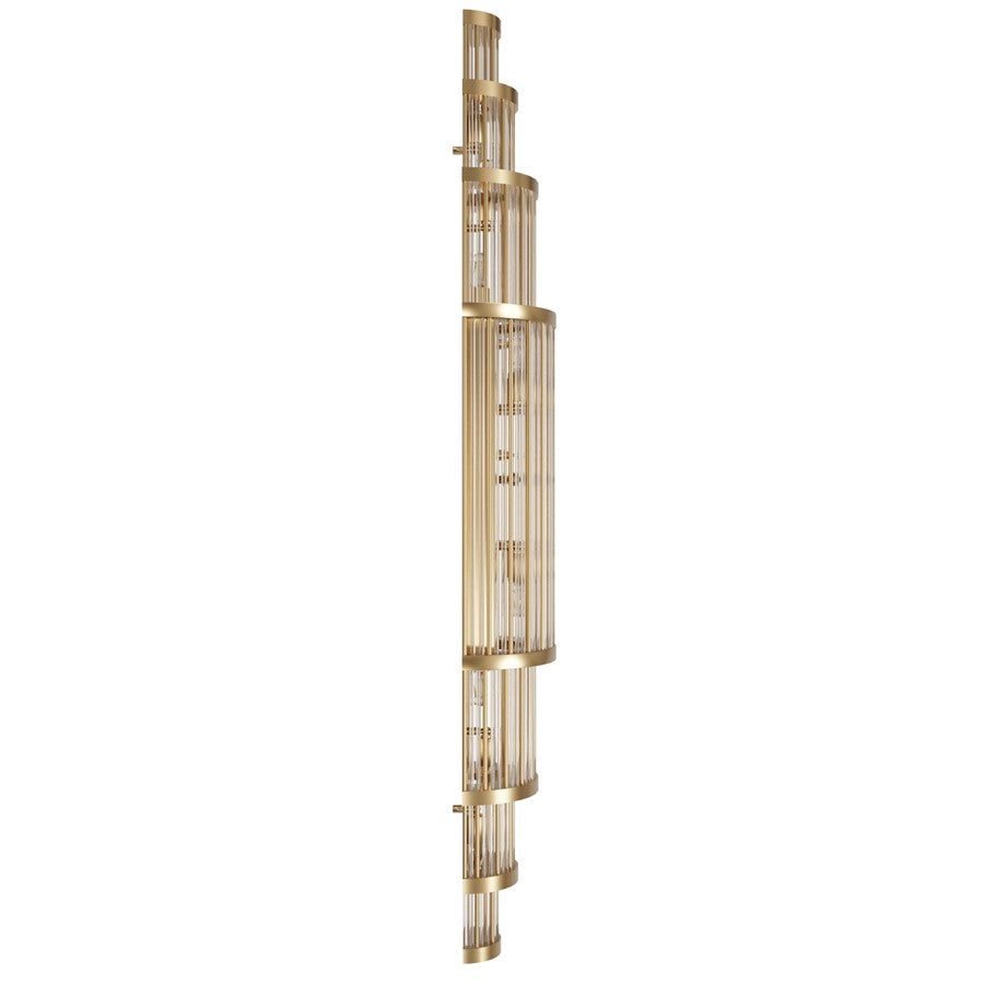 Avenue Lighting Waldorf 14 Light 50" Wall Sconce, Aged Brass
