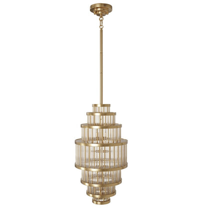 Avenue Lighting Waldorf 13 Light 22" Pendant, Aged Brass