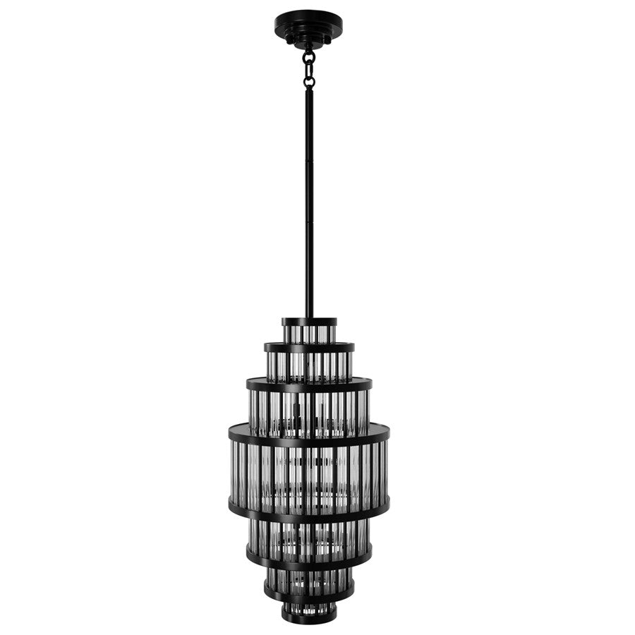 Avenue Lighting Waldorf 13 Light 22" Pendant, Polished Gunmetal